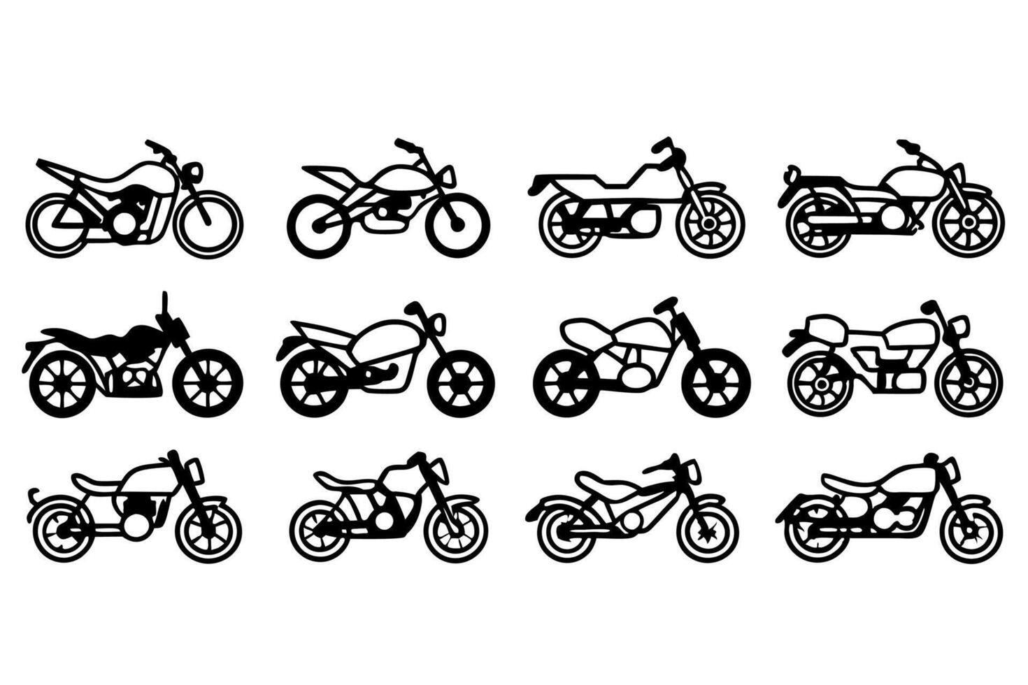 motorcycle line art design illustration vector
