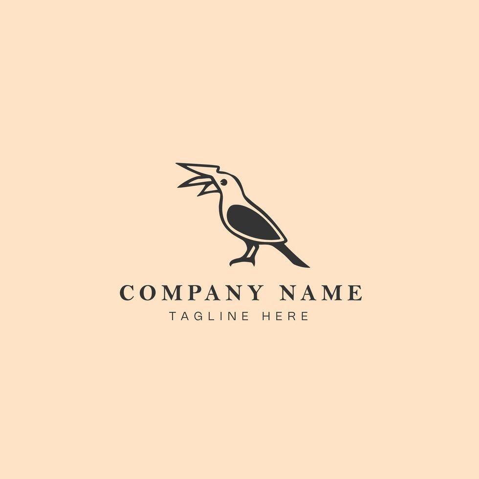 Pheasant logo design template. illustration. Vintage style. vector
