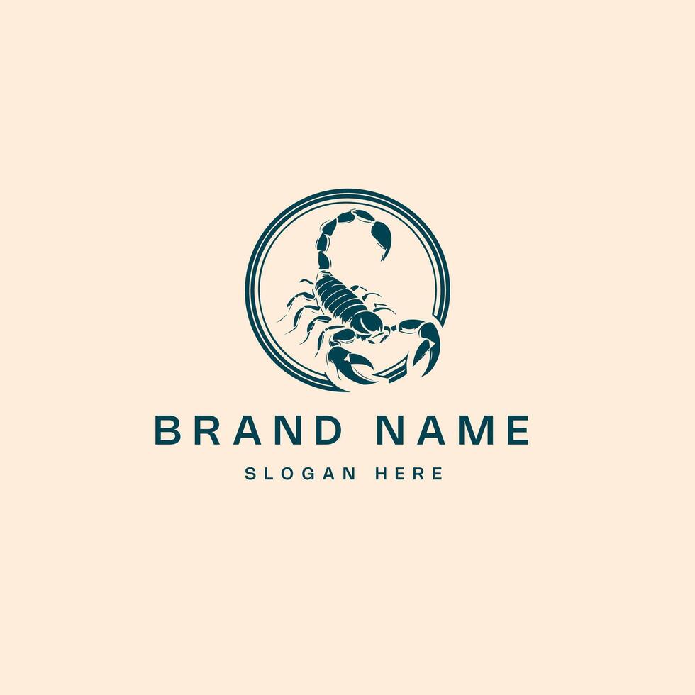 Scorpion line logo template illustration icon element isolated vector