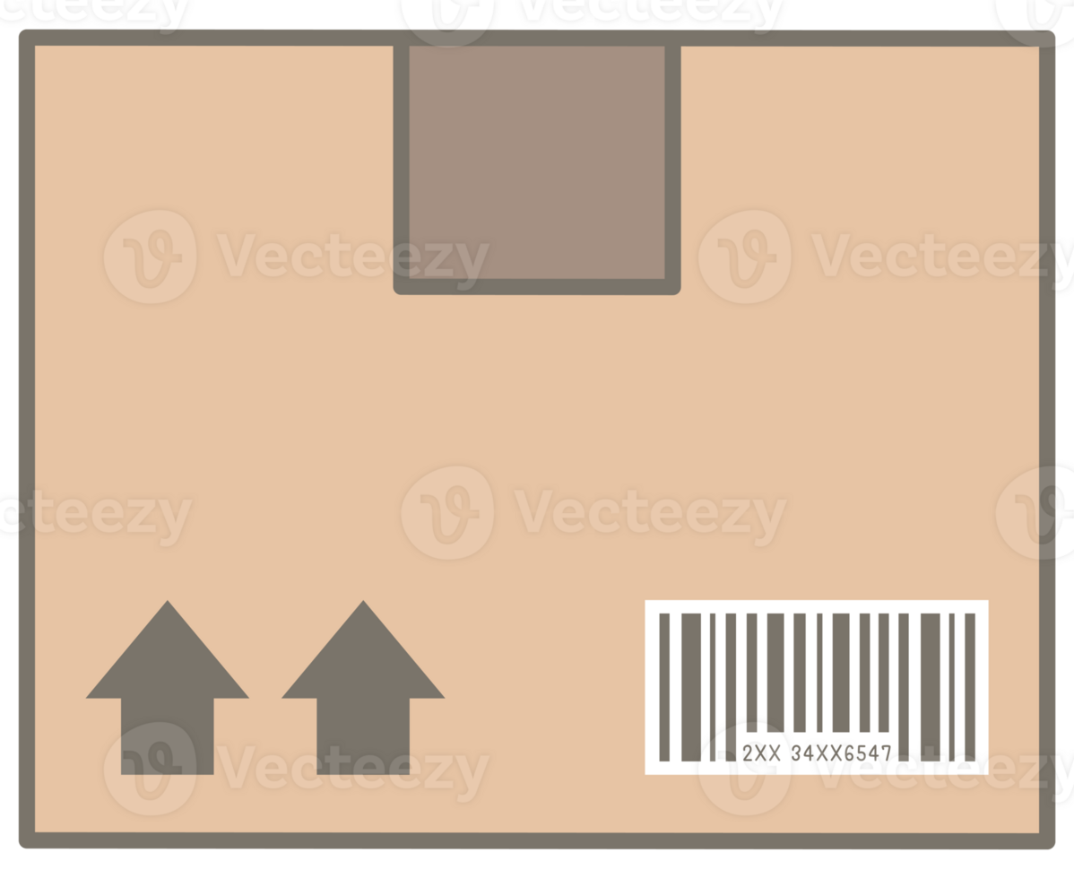 Cute delivery elements in Children Style Cartoon illustration delivery box parcel png