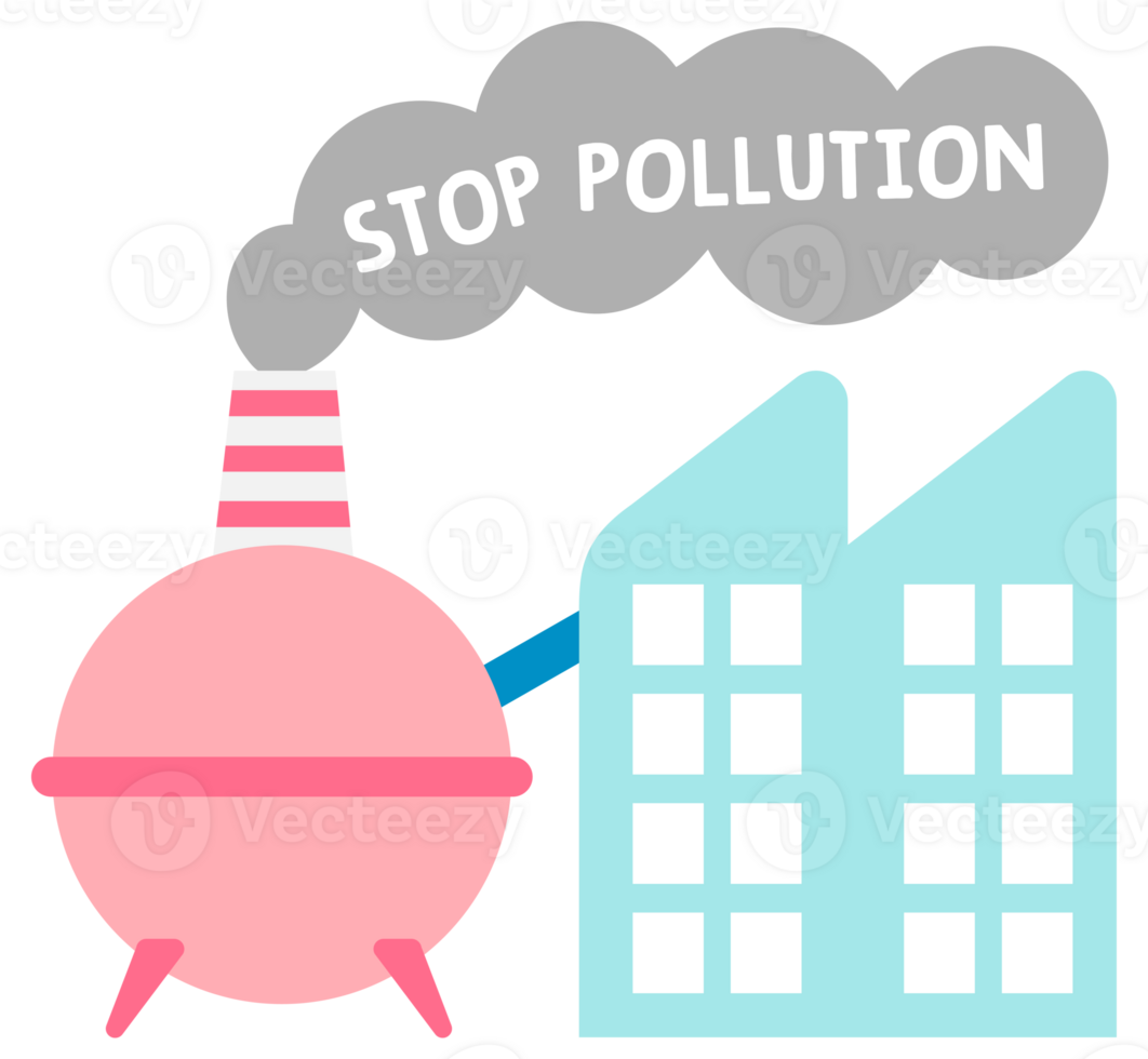 Kid hand drawn cute ecology world earth day elements stop pollution png