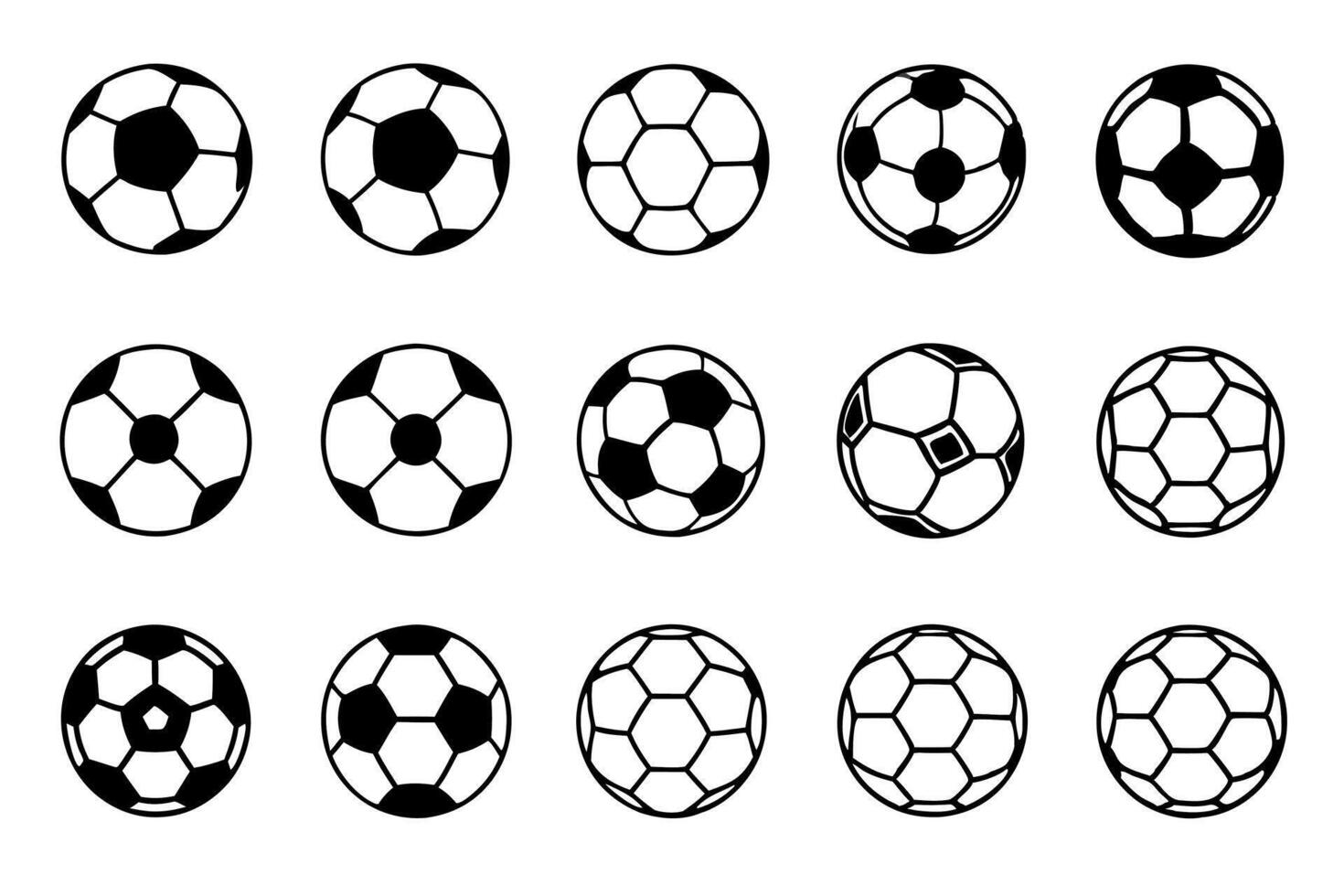Soccer ball line art drawing classic sports decor vector
