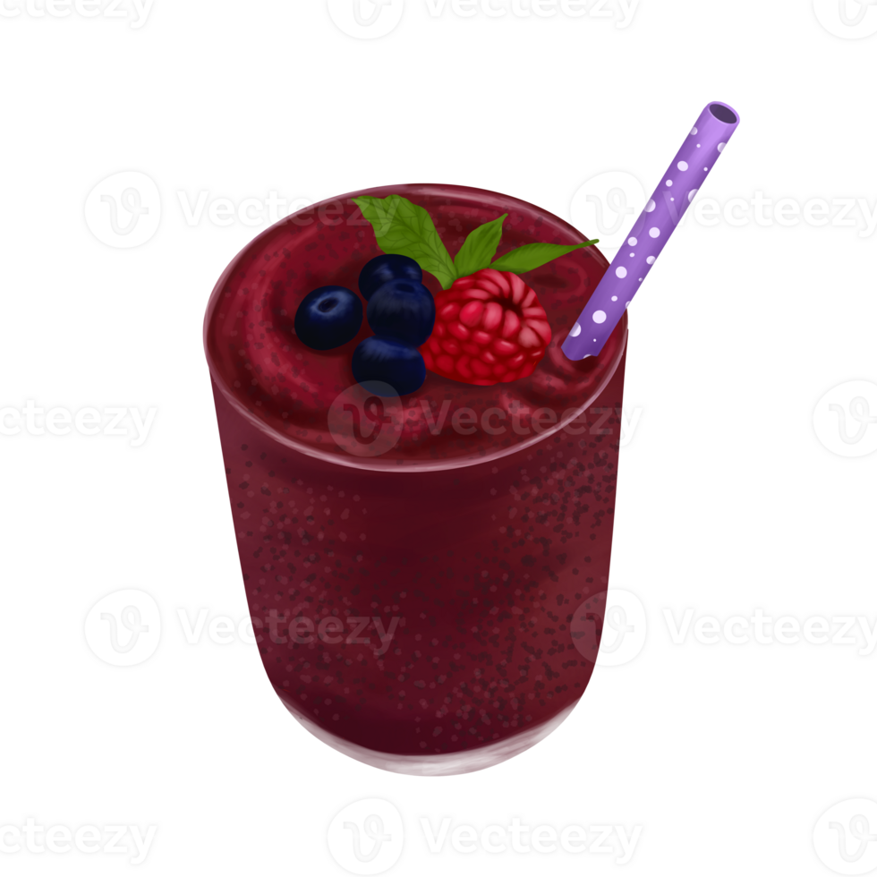 illustration of berry smoothie png