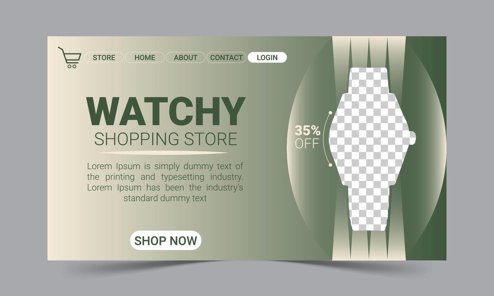 web landing page and banner design vector