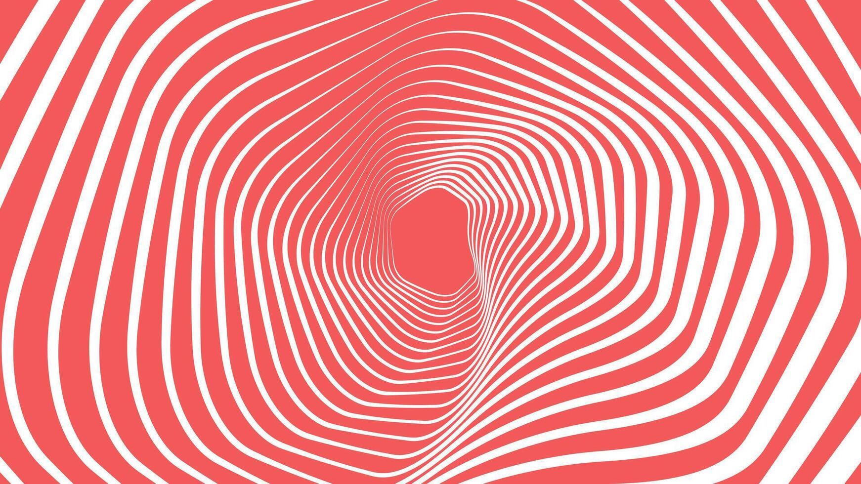 Abstract spiral spinning vortex style background in red vector