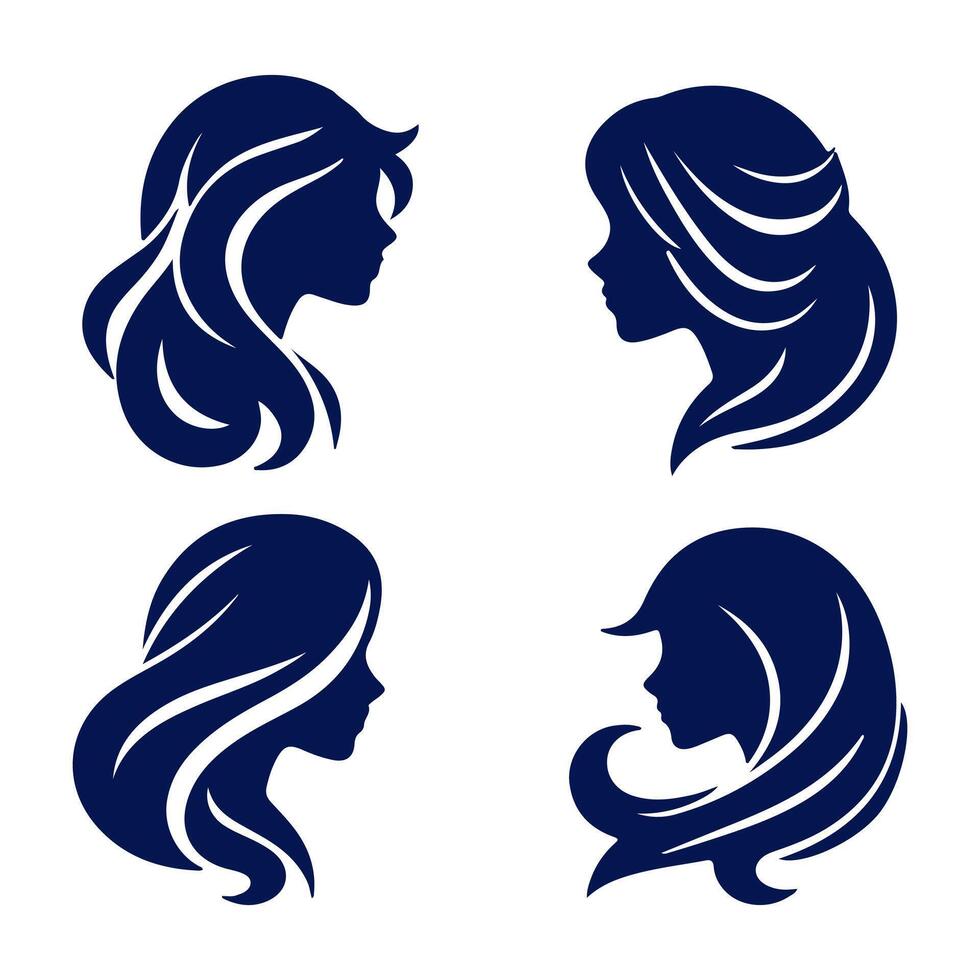 Elegant hairstyle frames her face. vector