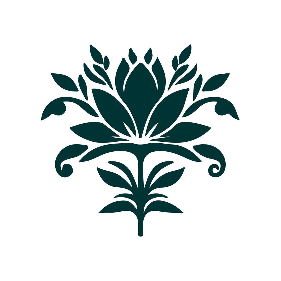 Outline flower set for artistic designs. vector