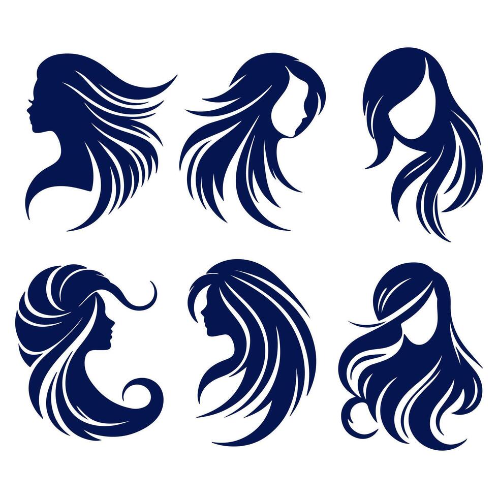 Elegant hairstyle frames her face. vector