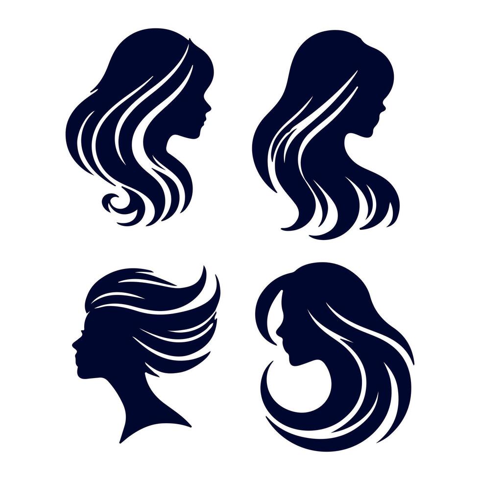 Elegant hairstyle frames her face. vector