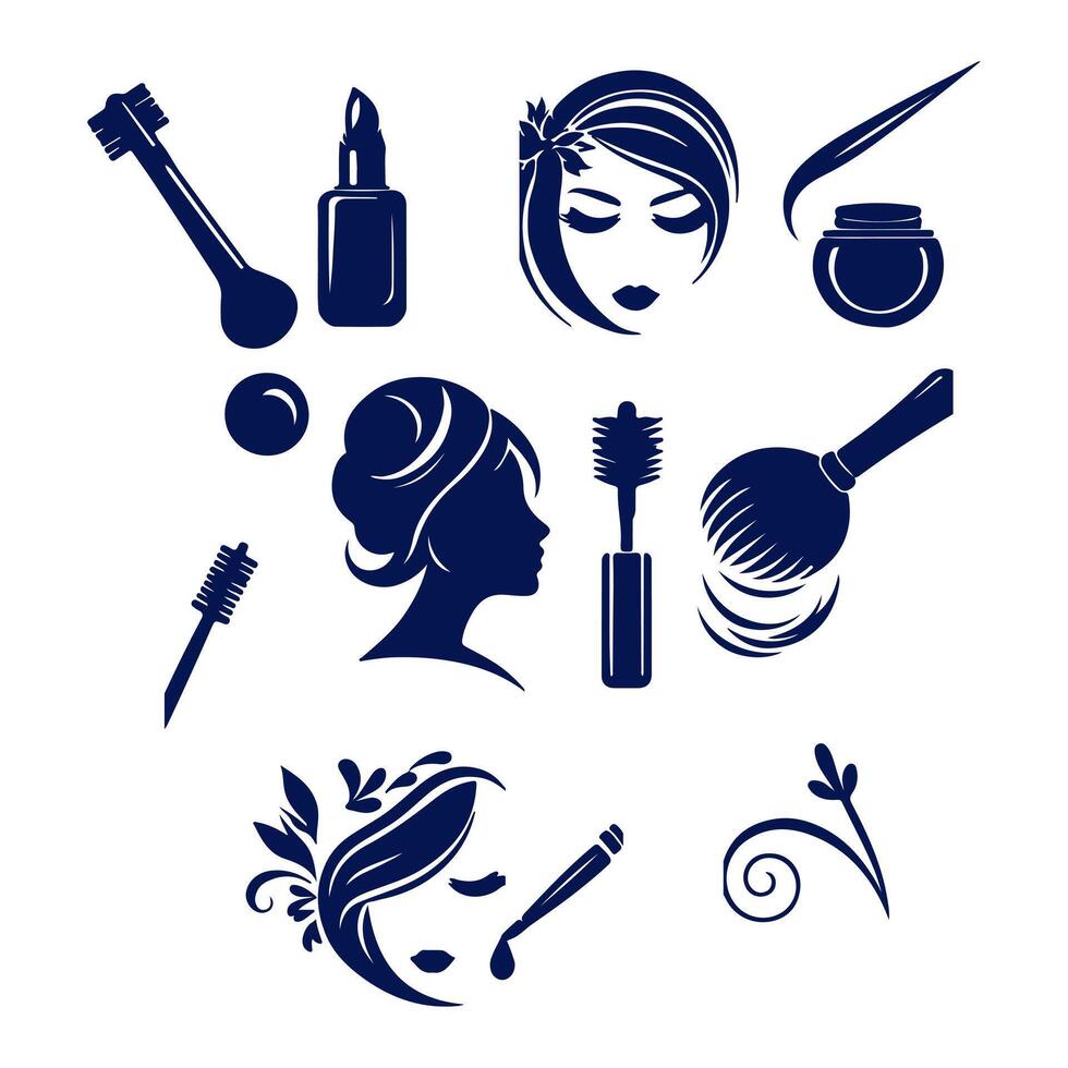 Elegant hairstyle frames her face. vector