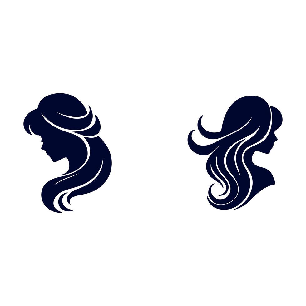 Elegant hairstyle frames her face. vector
