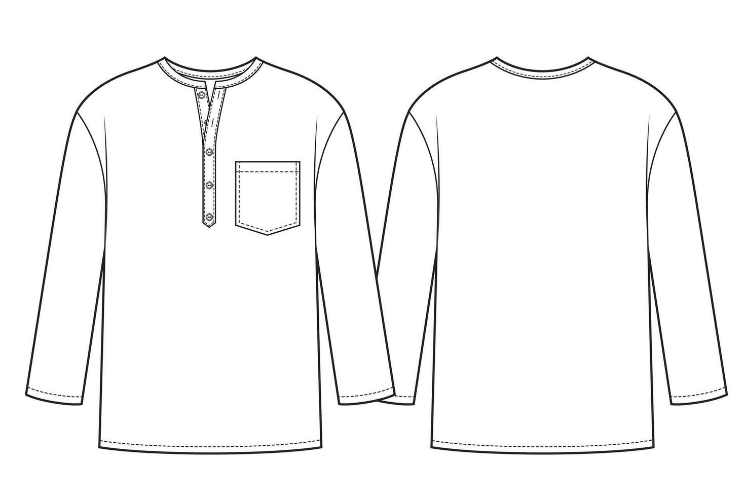 Mens shirt with buttons clasp on front vector