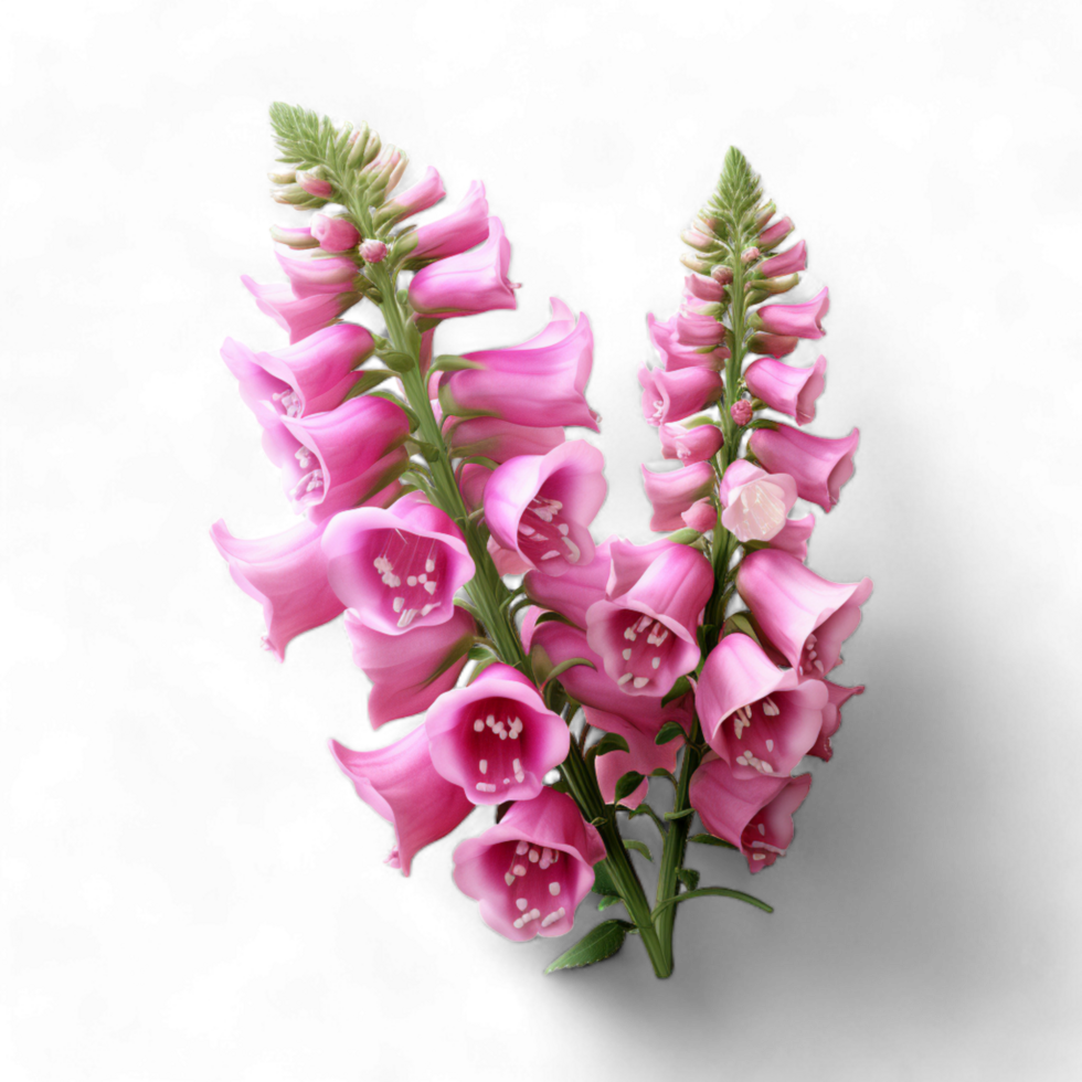 Generated Ai Pink Foxglove Flower, Foxglove Blossom, Digitalis Purpurea, Pink Garden Flower png