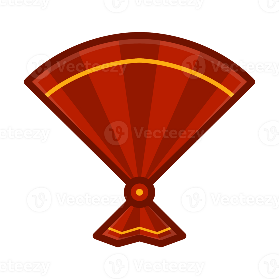 Cartoon illustration of a handheld fan with a simple and modern design png
