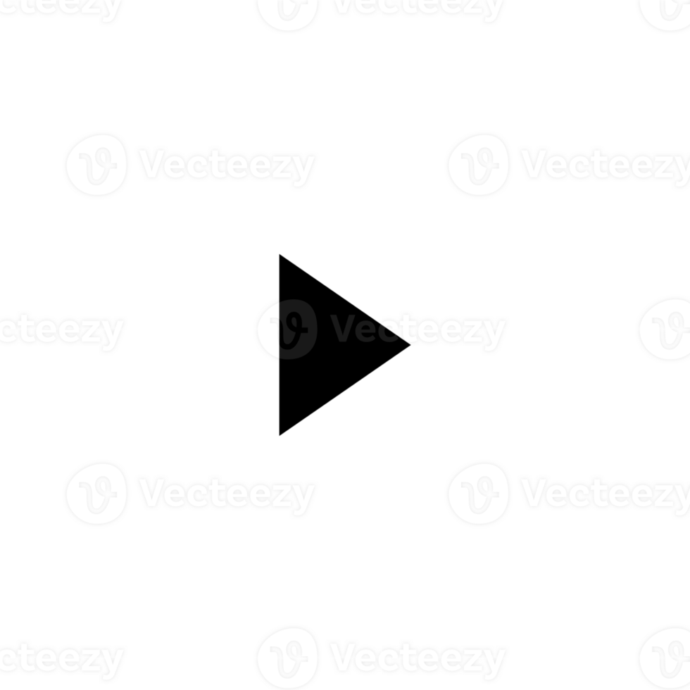 Play button icon with simple and modern design isolated on transparent background png