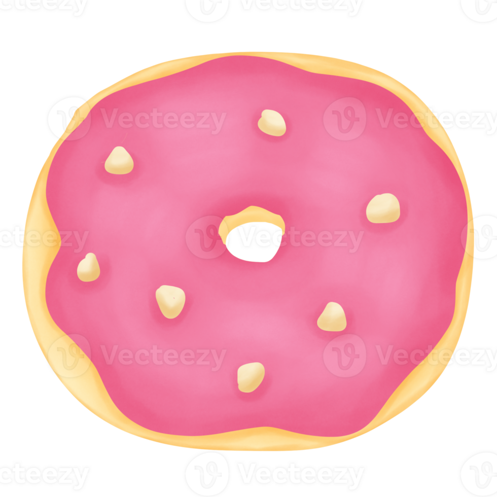 A Piece of Peanut Strawberry Donut png