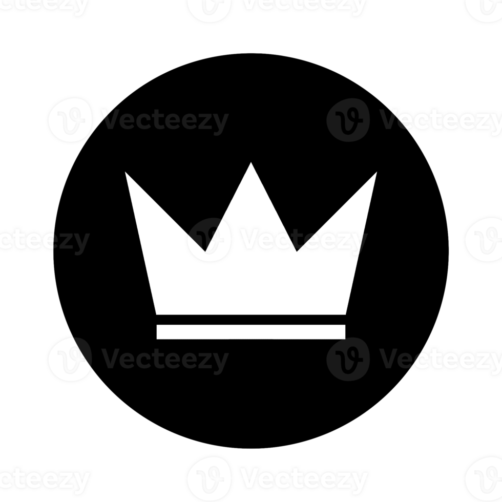 Crown silhouette icon with simple and modern design png