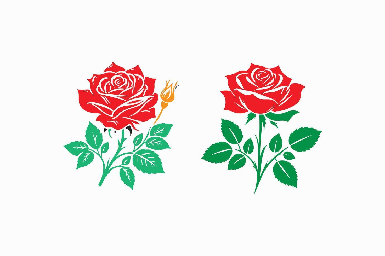 Rose flower style vector