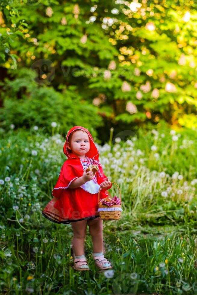 portrayal of Little Red Riding Hood, the beloved character from the famous fairy tale photo