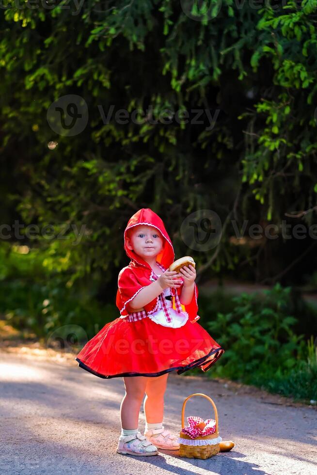 portrayal of Little Red Riding Hood, the beloved character from the famous fairy tale photo
