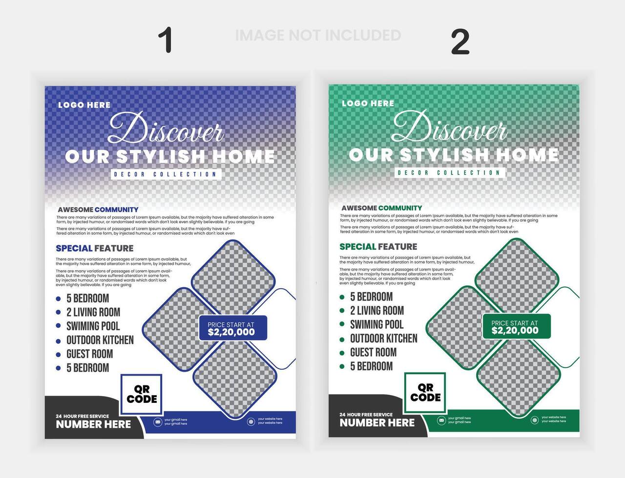 Real Estate Realtor Flyer design Template vector
