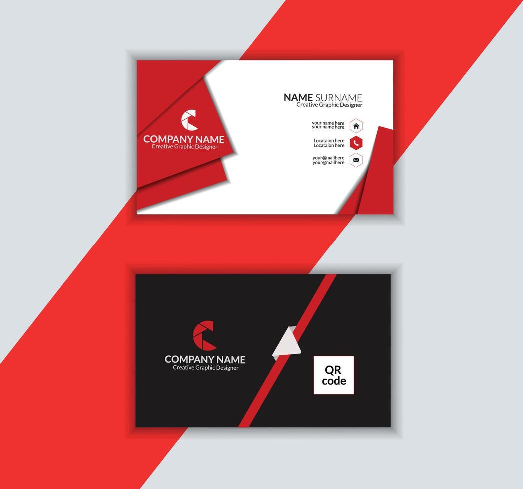 creative modern name card and business card vector