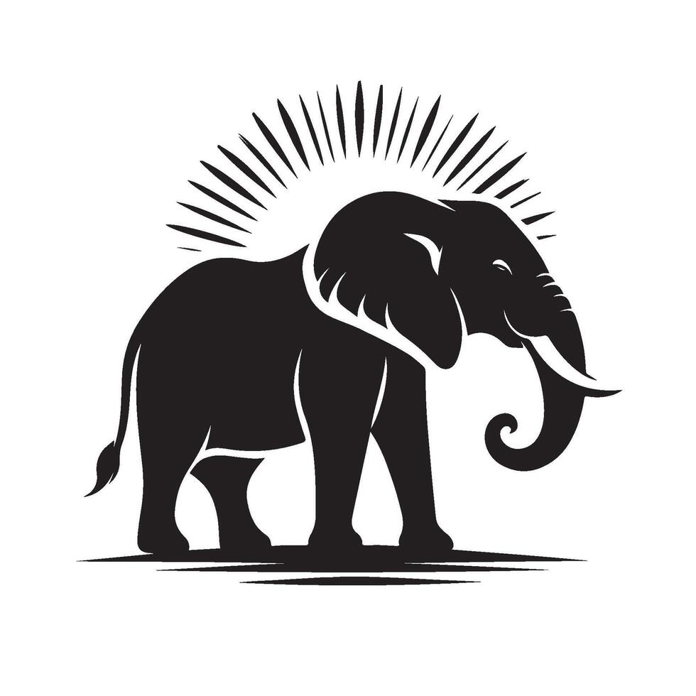 Silhouette of an Elephant vector