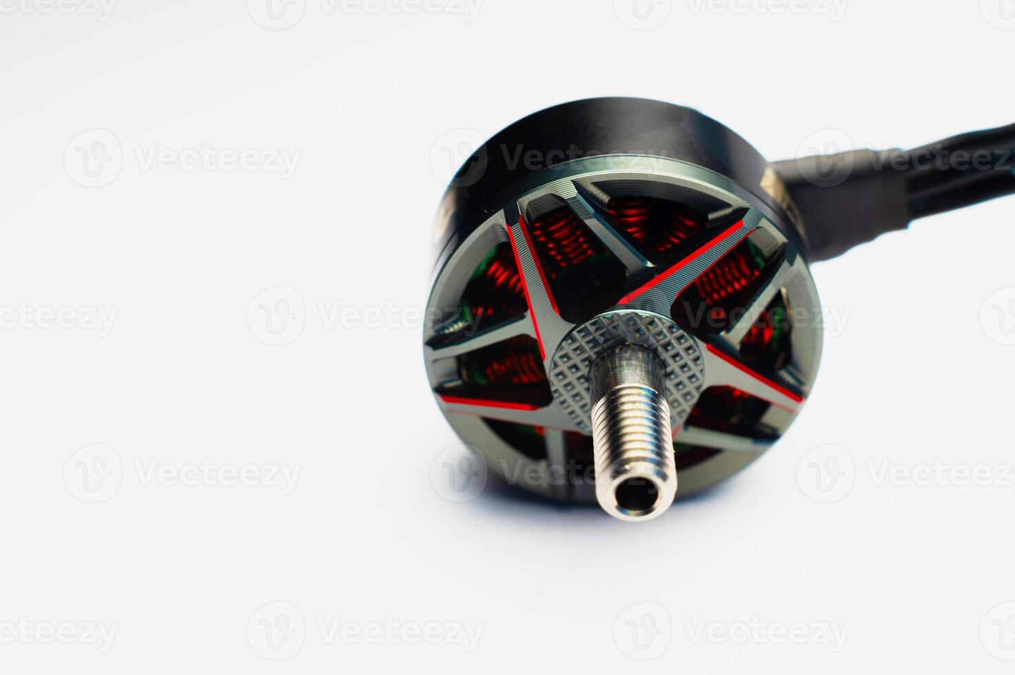 Brushless motor for installation on homemade fpv drone. Components for assembling quadcopters photo
