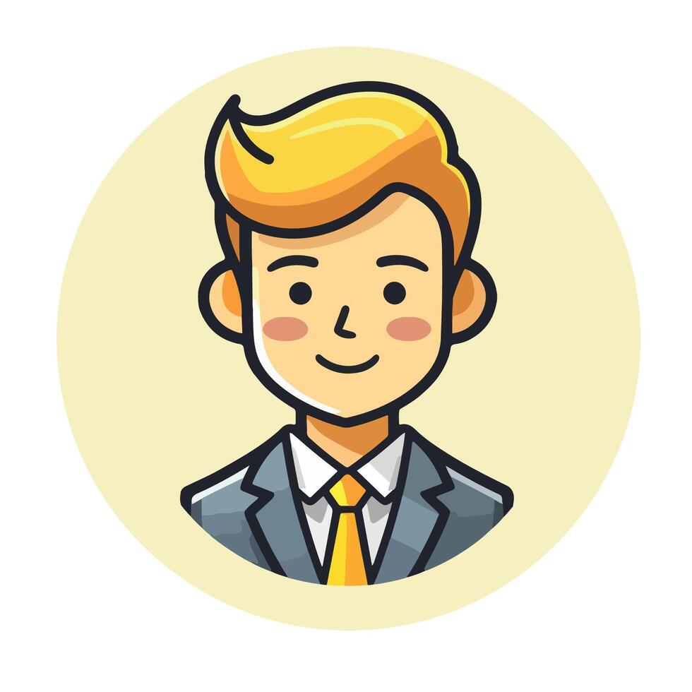 Manager Businessman Cartoon Avatar Icon vector