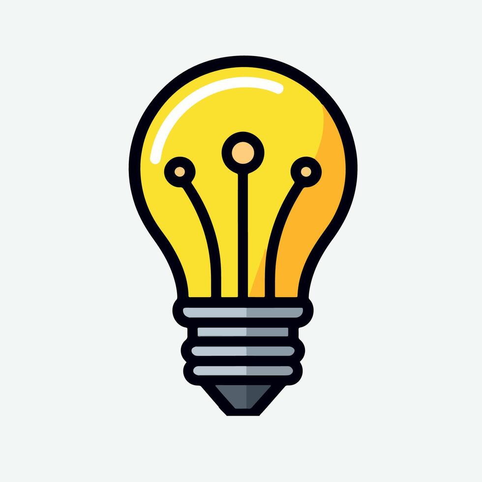 Lamp Icon 2D Illustration EPS 10 vector
