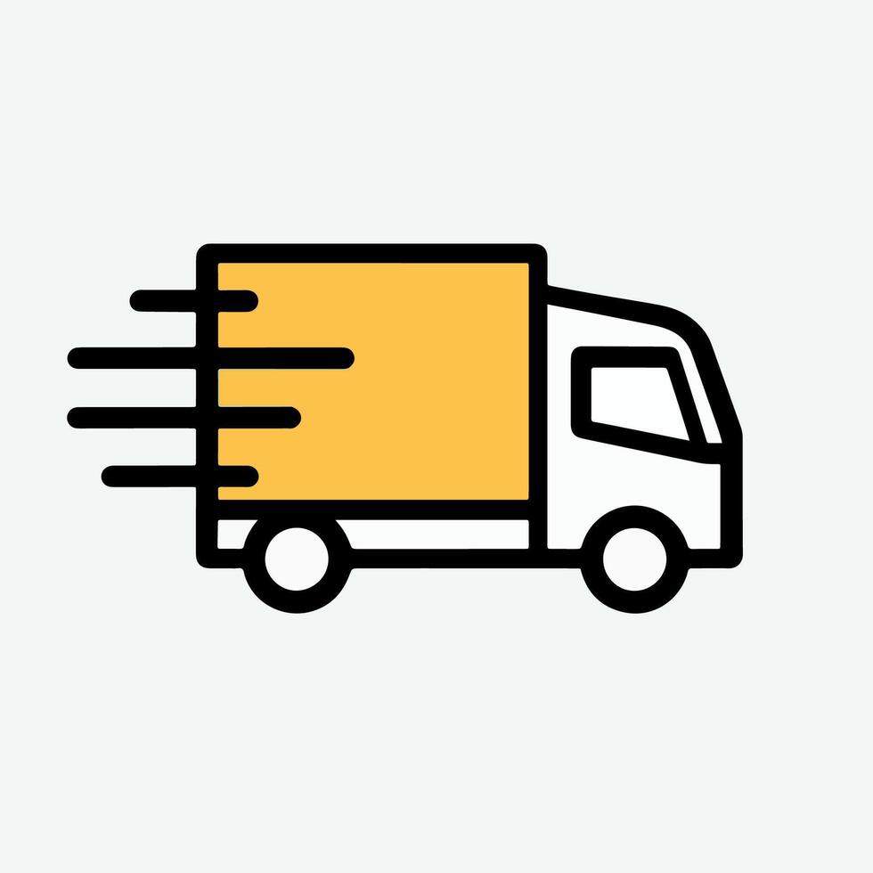 Delivery Truck Icon EPS 10 Transportation Symbol Illustrator vector