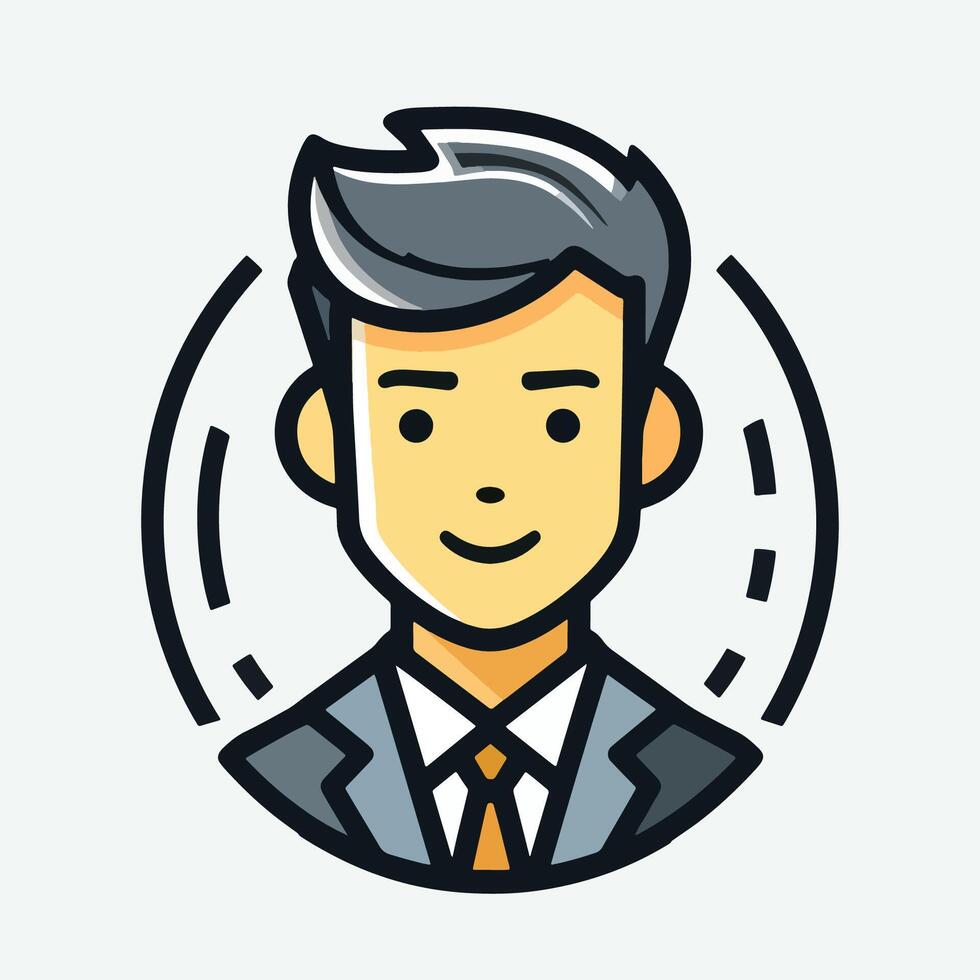 Manager Cartoon Avatar Icon EPS 10 vector