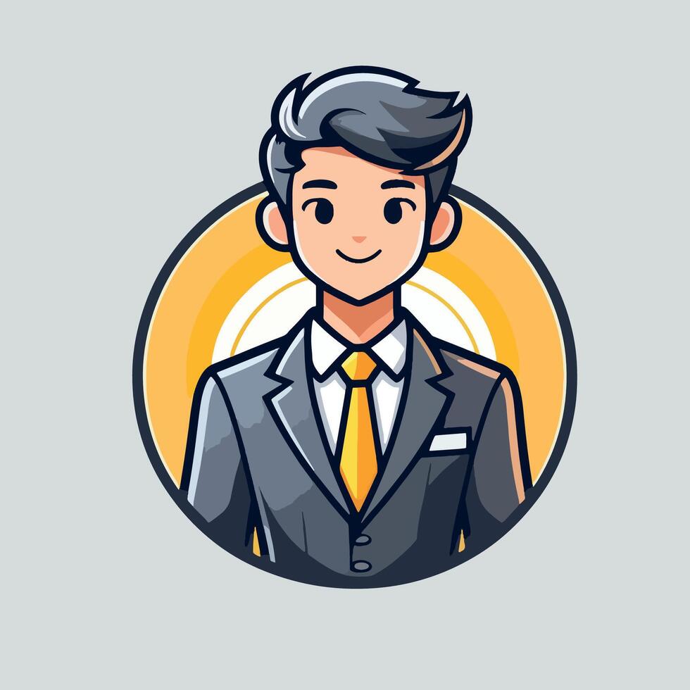 Manager Businessman Cartoon Avatar Ico Illustrator Artwork vector