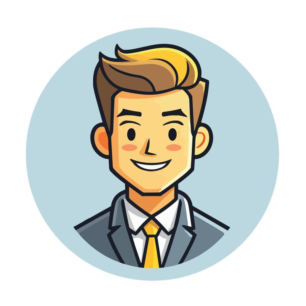 Manager Businessman Cartoon Avatar Icon vector