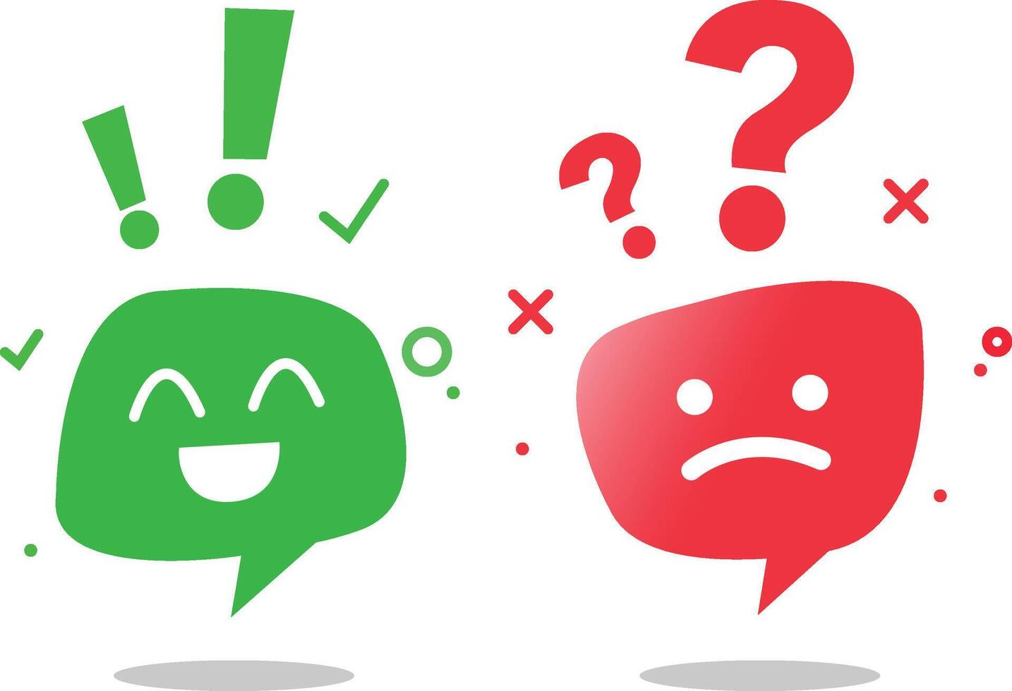 user experience feedback concept different mood speech bubble emoticons emoji icon positive, negative good bad feedback, happy vector