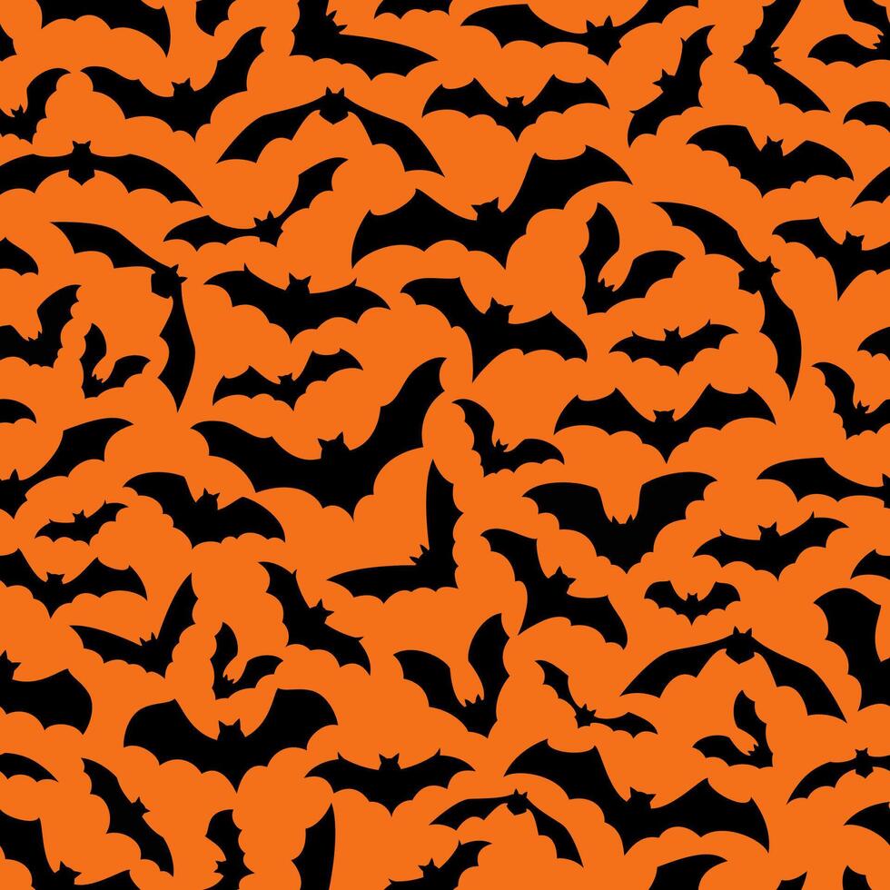 Halloween bats seamless pattern cartoon background vector