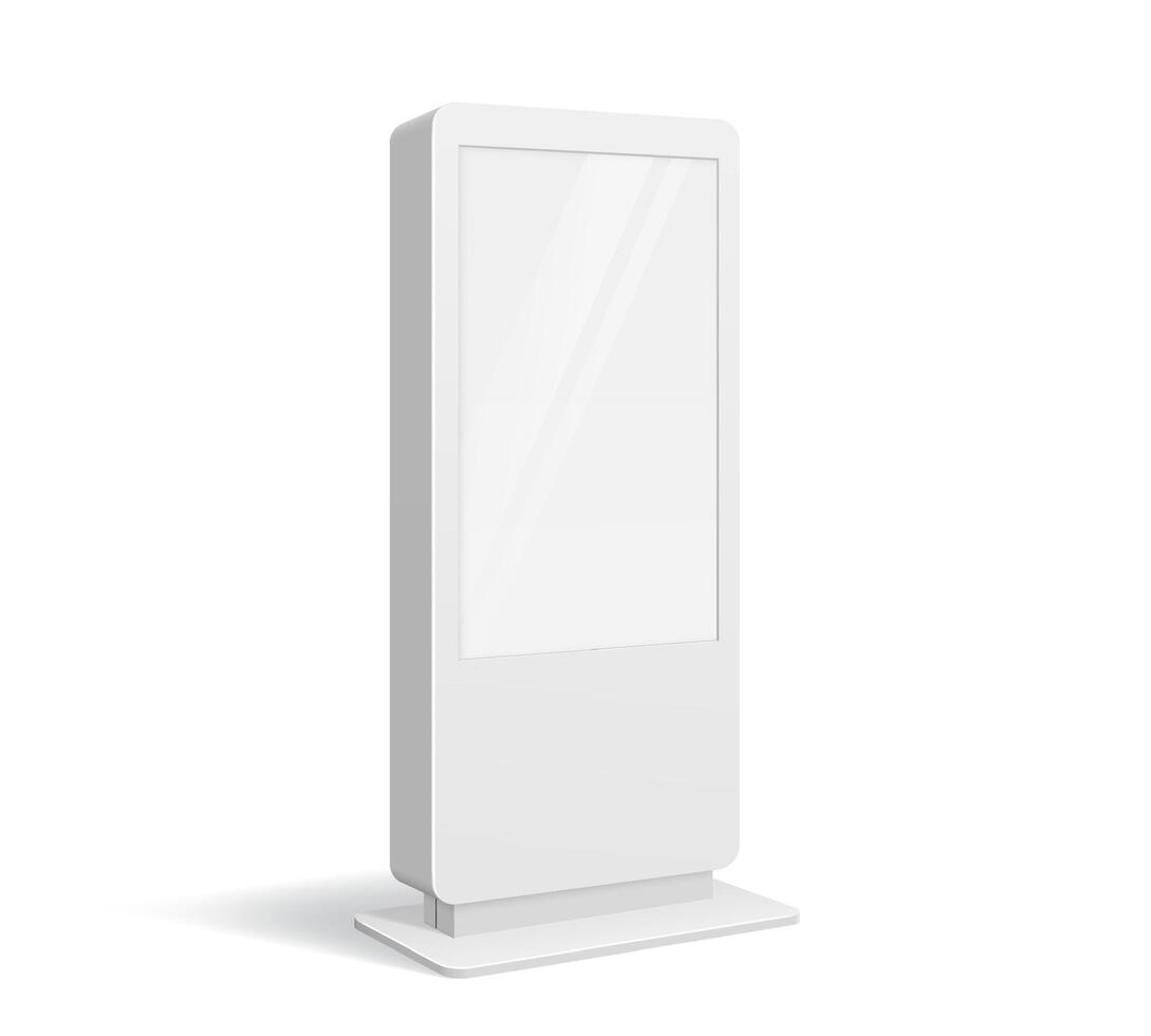 Advertise retail stand display 3d mockup vector