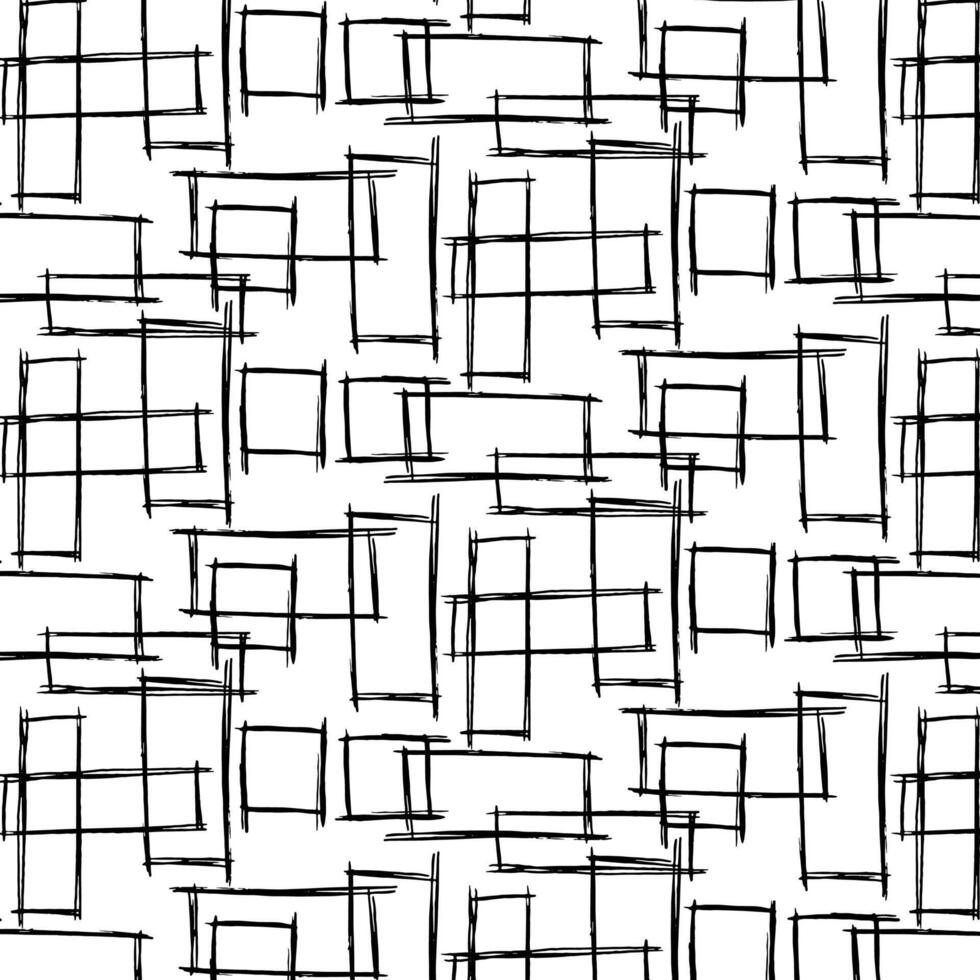 Seamless pattern with squares and rectangles. Geometric mosaic background. vector