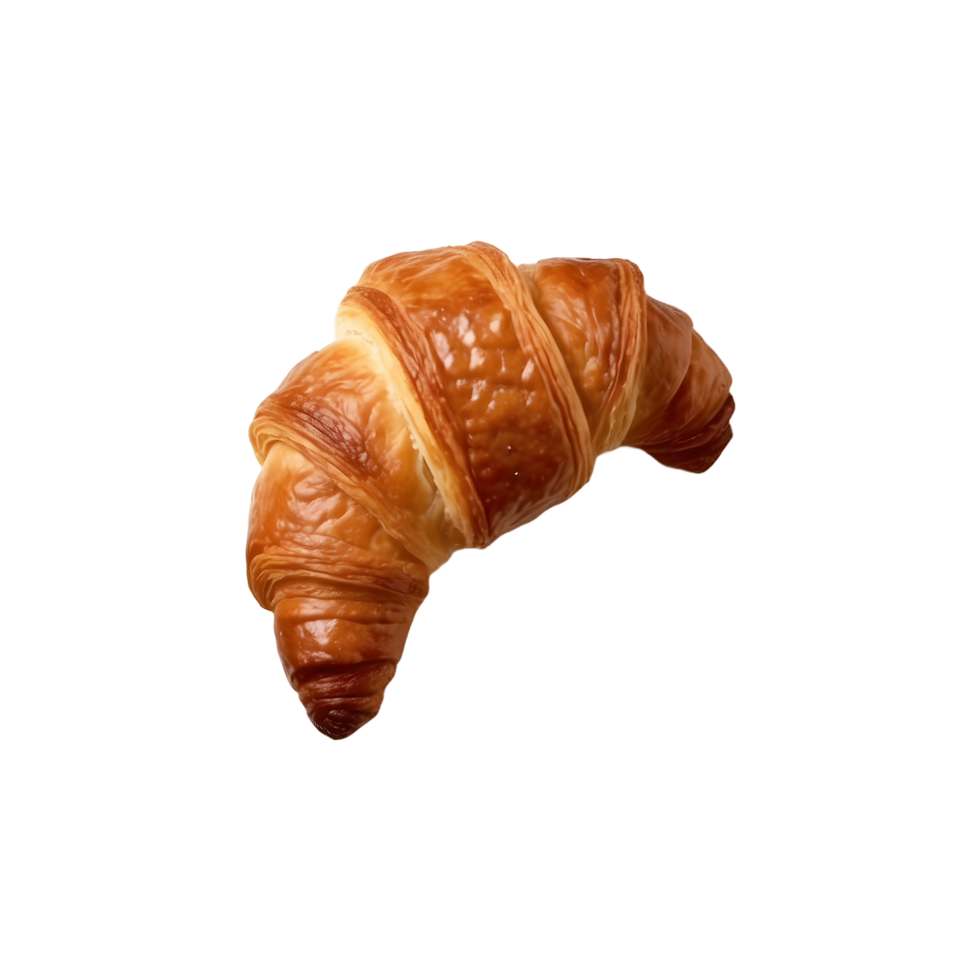 Warm and Flaky Croissant isolated on a transparent background png
