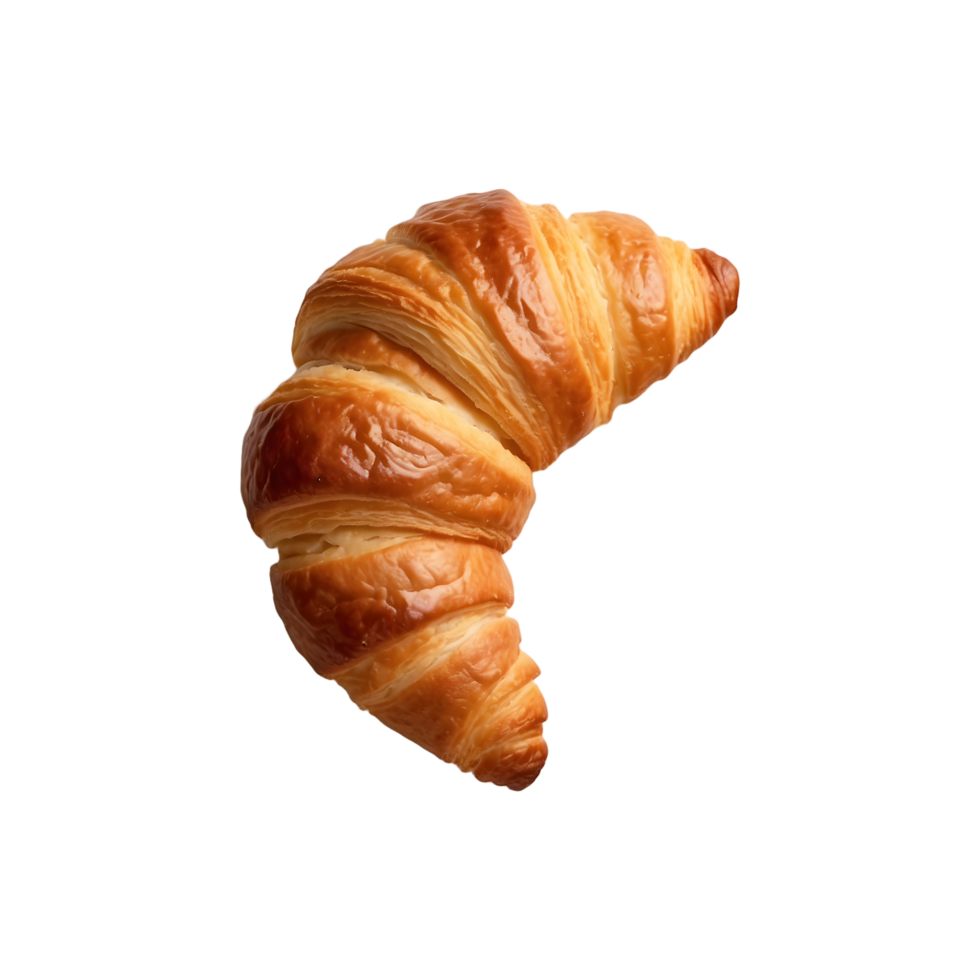 Warm and Flaky Croissant isolated on a transparent background png