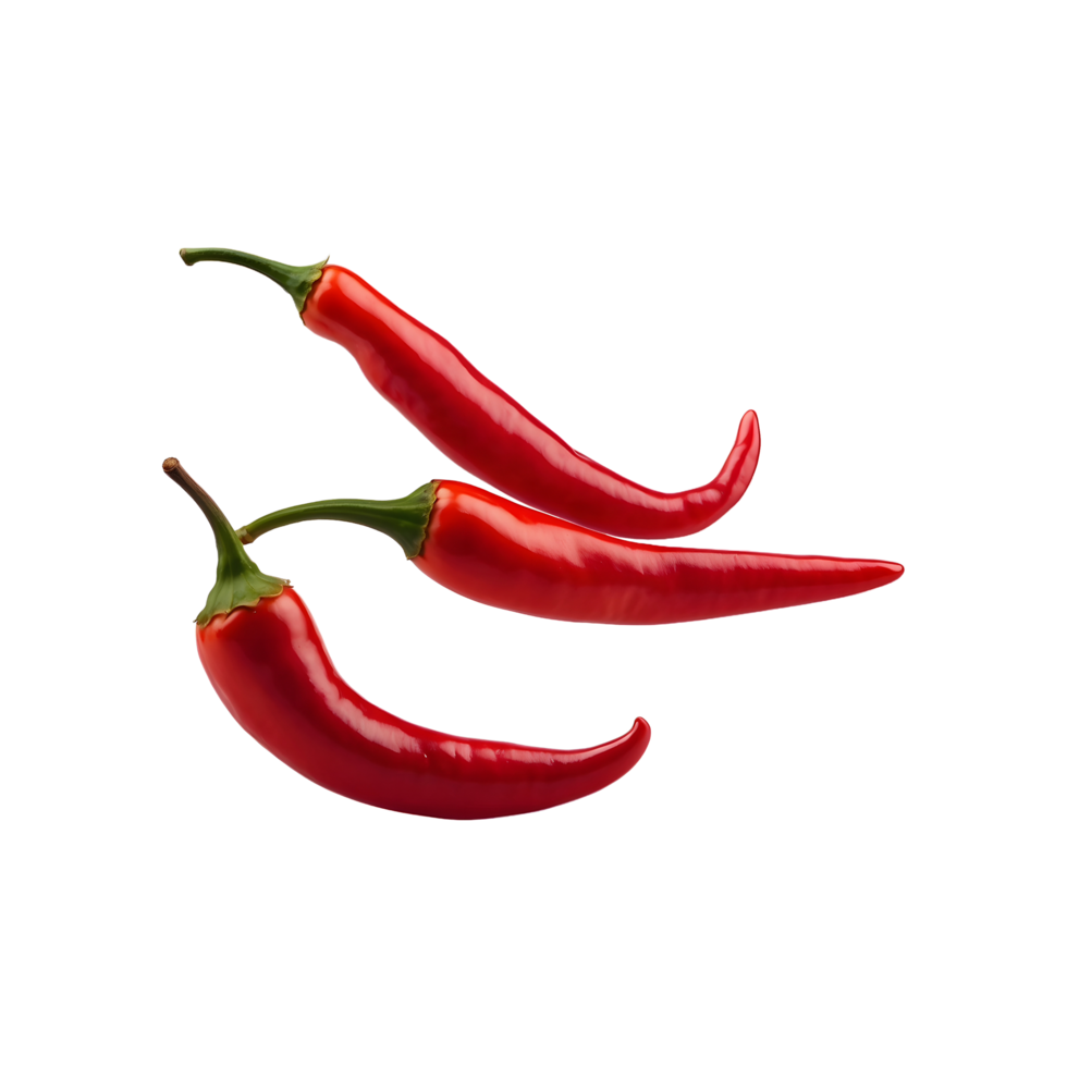 Hot and Fresh Red Chili isolated on transparent background png