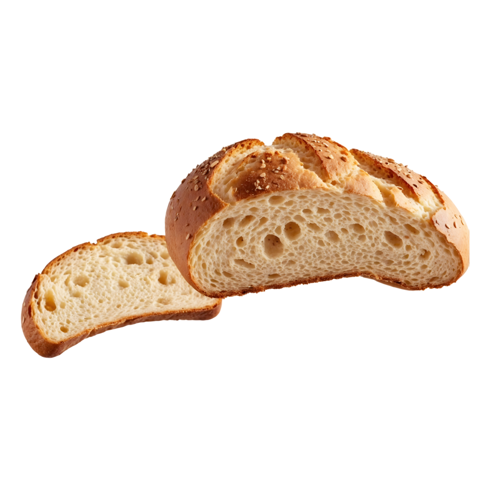 Fresh Crispy Toast Bread isolated on a transparent background png