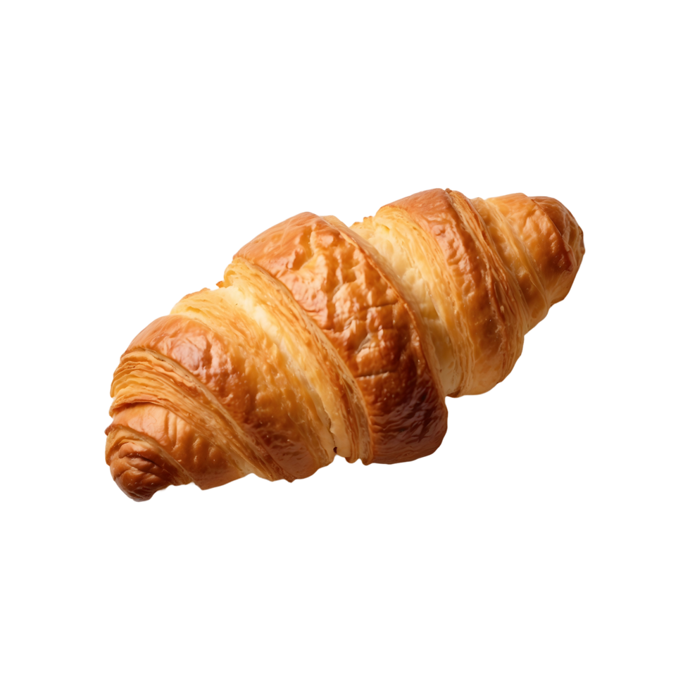 Warm and Flaky Croissant isolated on a transparent background png