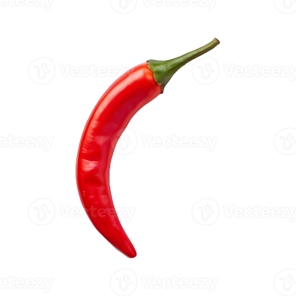 Red Hot Chili isolated on transparent background png