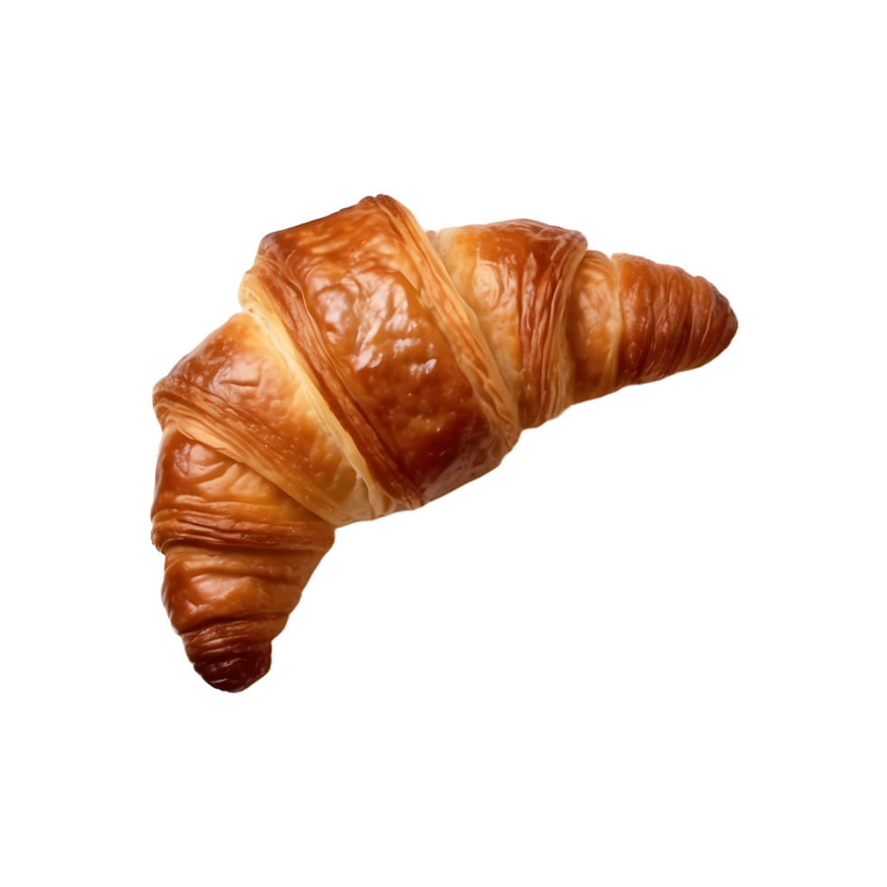 Warm and Flaky Croissant isolated on a transparent background png