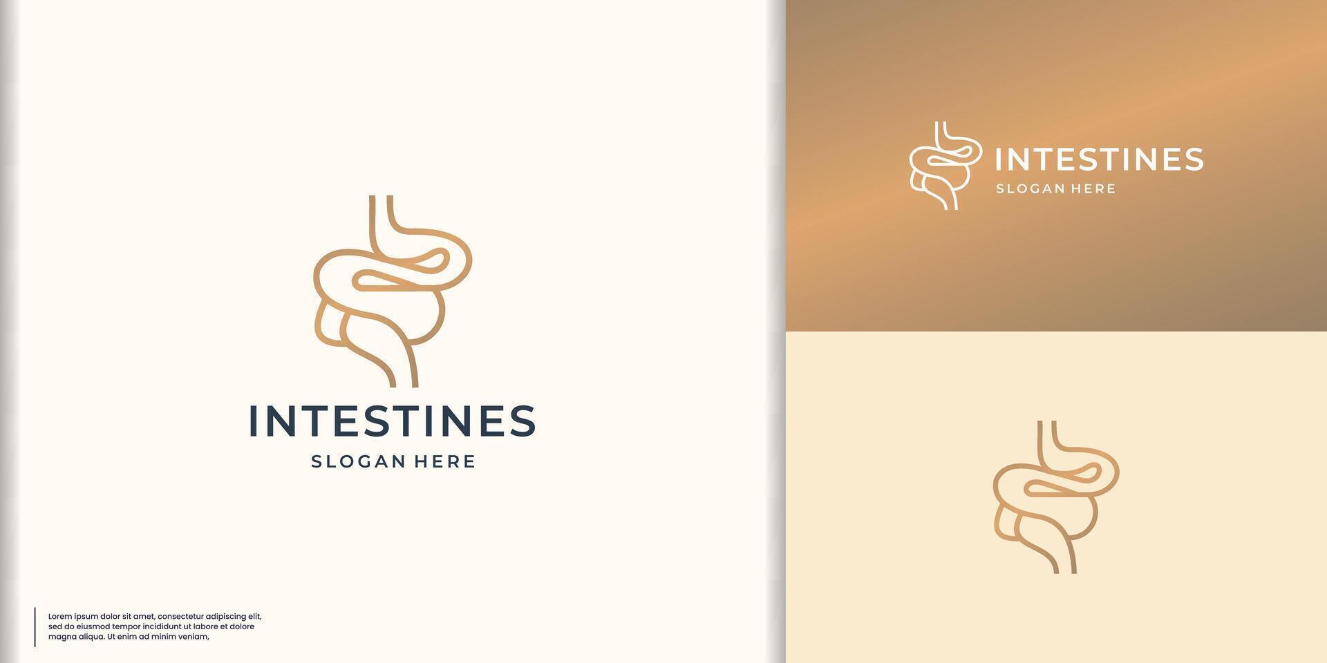 illustration of intestine logo design vector