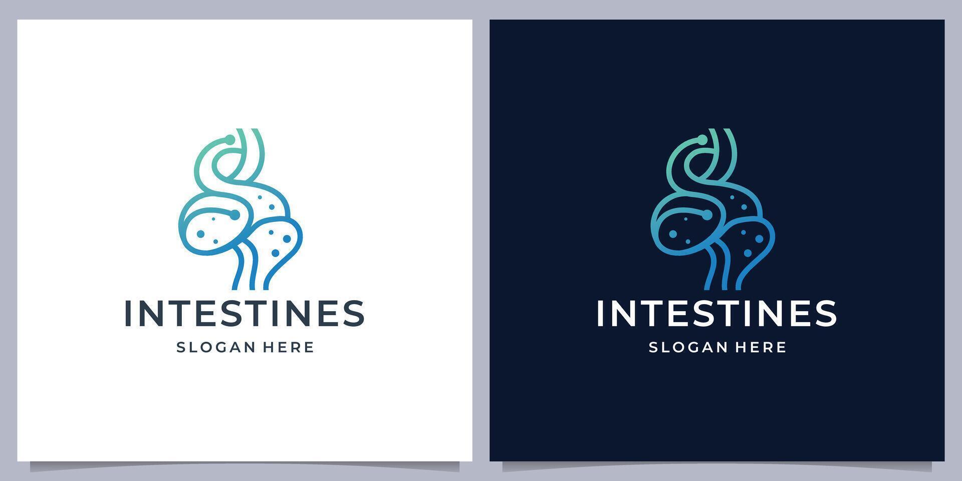 inspiration Intestine human organ logo design template. vector