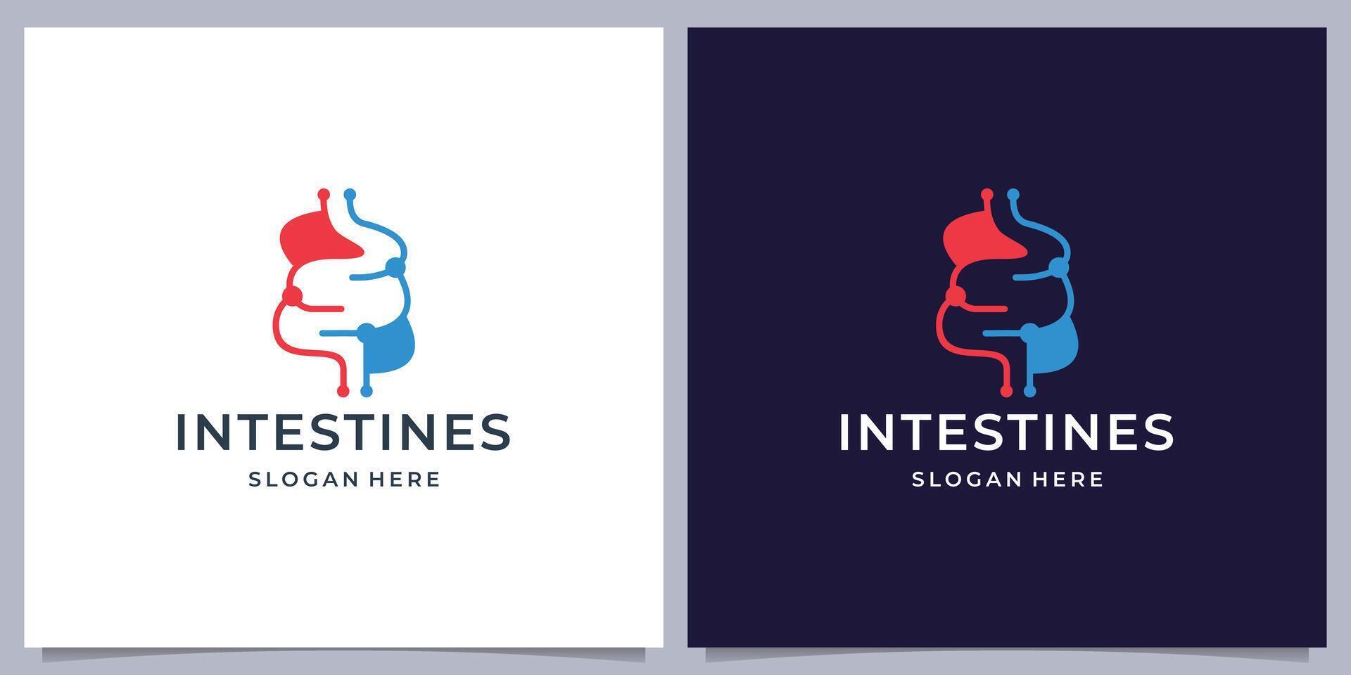 Healthy digestion logo illustration isolated on modern color branding. vector