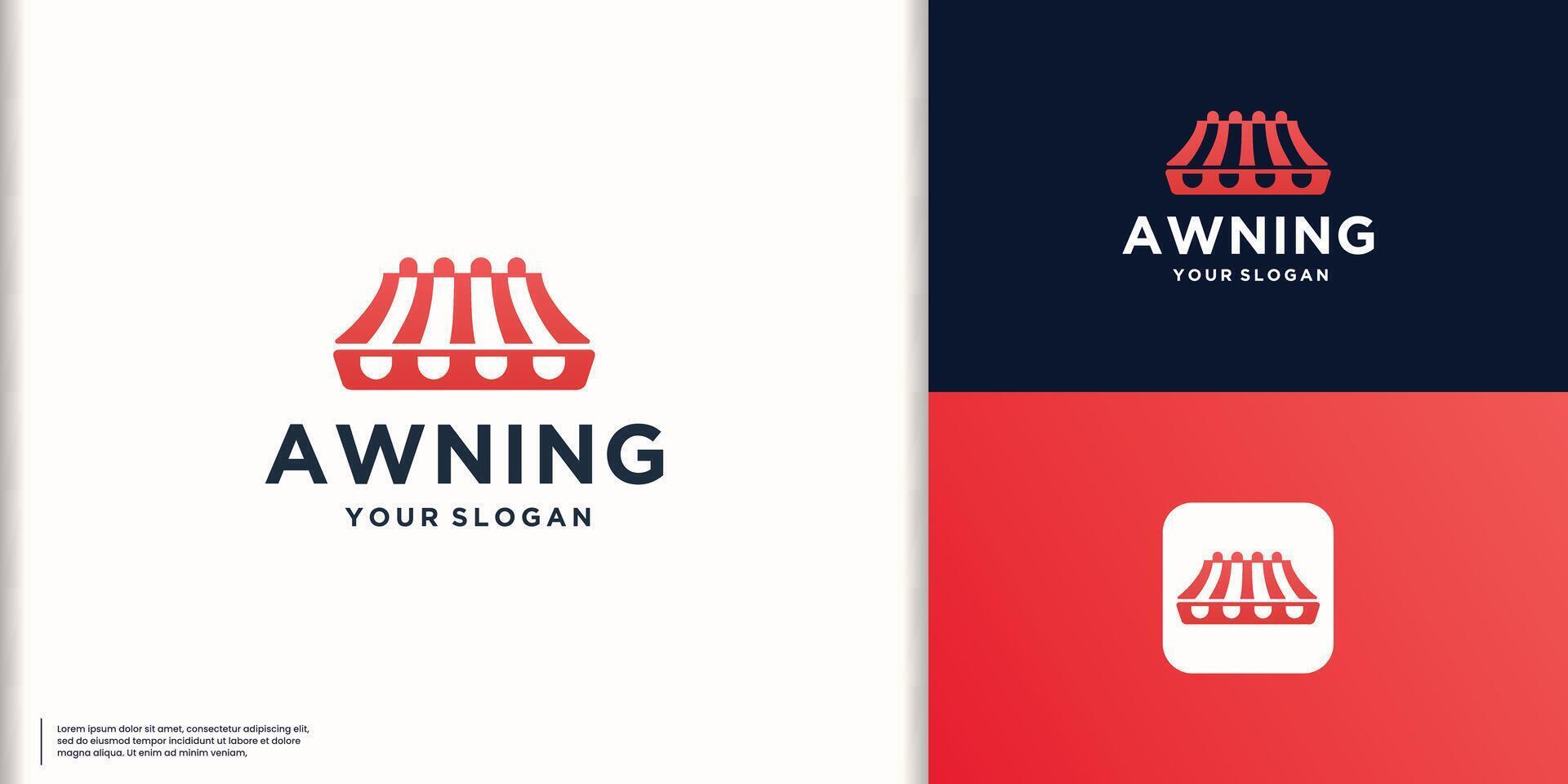 Symbol of Awning Logo Design Template inspiration. vector