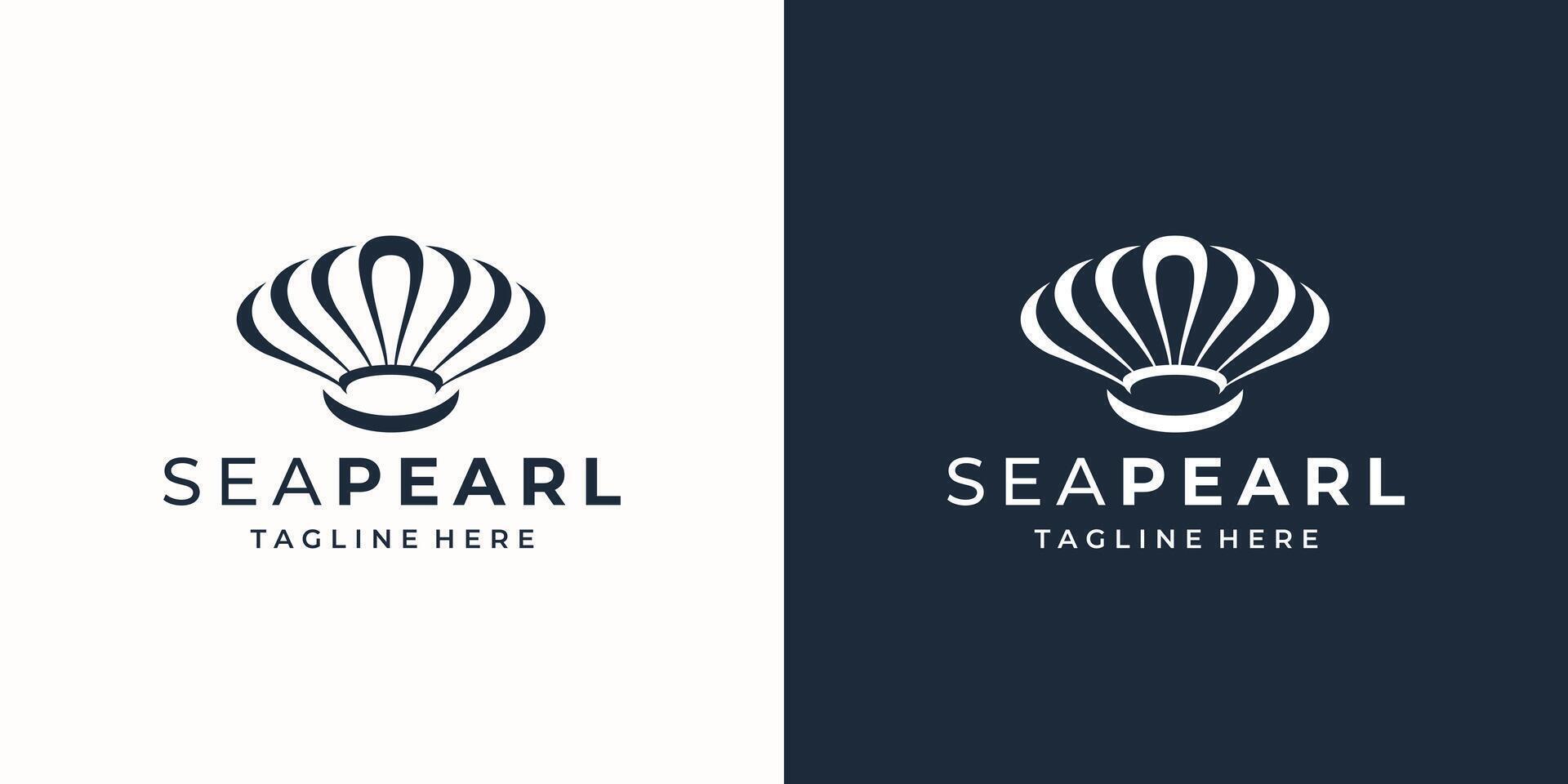 Shells line simple logo symbol icon graphic design illustration vector